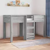 Krevet na kat za djecu s pohranom Siva Sonoma 75 x 190 cm