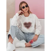Bluza damska oversize tie-dye z sercem DESSER szara Dstreet