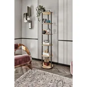 Hanah Home Polica za knjige Bookcase 6 Layer Round, Hrast
