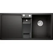 Blanco sudoper COLLECTIS 6 S InFino SILGRANIT s dalj. upr. - ČRNA