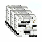 Mormark 3D stenske nalepke z videzom marmorja (10 kosov, 30x30cm) | MARBLEBLOCKS