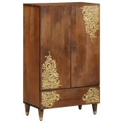 Highboard s ladicama Smeda 60 x 33 x 100 cm Cvrsto drvo manga