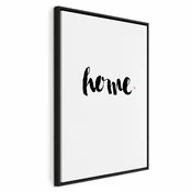 Slika - Home and Dot (1 Part) Vertical 40x60 U crnom drvenom okviru