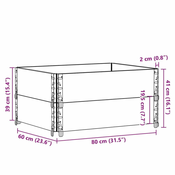 vidaXL vidaXL Paletni okvirji 2 kosa 80x60 cm trdna borovina, (5000152532)