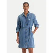 GUESS JEANS Dolga srajca moder denim