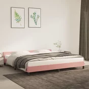 Okvir za krevet s uzglavljem bez madraca 200x200 cm baršunasti