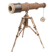 Robotime 3D lesena mehanska sestavljanka Piratski teleskop