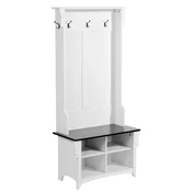 VEVOR Stojalo za plašče 818x400x1720 mm Belo