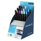 Stojalo za kemične svinčnike Schneider Breeze Roller (18 kosov) - modro polnilo