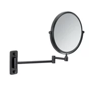 Stensko kozmetično ogledalo GAIA, dia. 180 mm, obojestransko, črno mat - Črna - 230x310x290 mm - Gedy - 24 - Jeklo - Kozmetično ogledalo - Krožni - 230 - 310 - 290 - 14