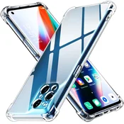 Infostyle Silikonski ovitek ivoler za Oppo Find X3 Pro 5G z zaščitnimi vogali, prozorna