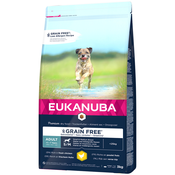 Eukanuba Grain Free Adult Small/Medium Breed piščanec - Varčno pakiranje: 2x3 kg