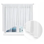 shumee Klasična ZAVESA za dnevno sobo, spalnico, pentlja, VOILE, gladka bela, 300x145, modna