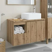 vidaXL Komplet pohištva za kopalnico 2 kos Artisan hrast