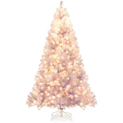 COSTWAY Umetno božično drevo z lučkami LED 225 cm, (5000085750)