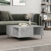Stolic za kavu boja betona 80 x 80 x 36,5 cm konstruirano drvo