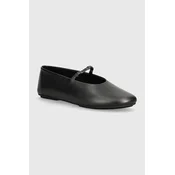 Usnjene balerinke Calvin Klein BALLERINA W/STRAP PEARL LTH