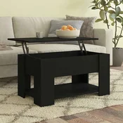 Stolic za kavu crni 79 x 49 x 41 cm od konstruiranog drva