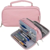 UNBRANDED Dvojna raztegljiva peresnica - roza Maaleo 24517