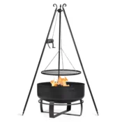 Cook King Vrtno kurišče VIKING XXL 80 cm + trinožno stojalo + rešetka