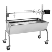 OneConcept Sauenland Odojek BBQ Gril, raženj z električnim motorjem