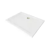 Mexen Flat pravokotni slim tuš 110 x 80 cm, bel, zlat sifon - 40108011G
