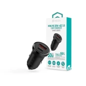 DEVIA Smart Series Mini Vozač punjač 1xUSB 1xUSB-C 30W crno
