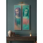 Wallity Dekorativne uramljene slike na platnu, 25x100cm, 2 komada, Šarene