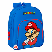 Školski Ruksak Super Mario Play Plava Crvena 28 x 34 x 10 cm