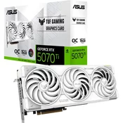 Grafična kartica nVidia RTX5070Ti Asus TUF OC Edition bela - 16GB GDDR7 (90YV0MD3-M0NA00)