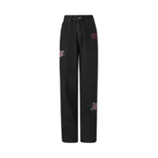 Ed Hardy Kavbojke Blooming Death črna