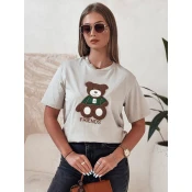 T-shirt damski BAREN pistacjowy Dstreet