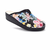 SANITAL ANATOMSKE KLOMPE, (4367_FLOWER_BLK-38)