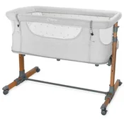 MoMi SMART BED 2.0 4v1 pametna otroška postelja, stajica, nastavljiva višina, vhod z zadrgo, 95x88x55cm, svetlo siva