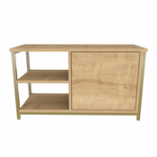 Hanah Home HANAH HOME Muskegon - Gold, Oak TV omarica, (20867293)