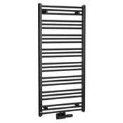 ALBRECHT Kopalniški radiator 600x1250 mm, centralni priključek, črna mat - Črna mat barva - 600x1250 mm - Bruckner - ALBRECHT - 24 - Jeklo - Oblika H - Oblika H - 600 - 1250 - 5.5 - 14