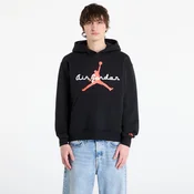 Mikina Jordan Brooklyn Fleece Mens Pullover Hoodie Black/ Infrared 23 M