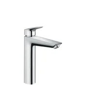 HANSGROHE visoka enoročna armatura za umivalnik LOGIS 190 z zgornjim delom sifona