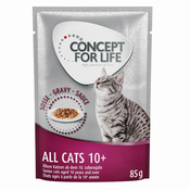 Concept for Life All Cats 10+ - v omaki - Varčno pakiranje: 24x85 g