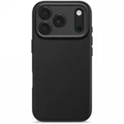 Silikonski ovitek Decoded AntiMicrobial Backcover - zaščitni ovitek iz silikona MagSafe za iPhone 17 Pro (fantomsko črn)