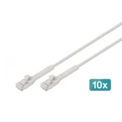Digitus DK-1632-A-003B-10 Fleksibilni patch kabel CAT 6A F-FTP, baker, 0,3 m, siva, 10 kos.