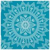 Mandala modro-bela 2-slojna papirnata servieta, paket 20 kosov