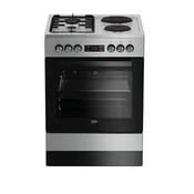 Beko Kombinovani šporet FBE64320SDN, 2 rilngle, 2 gorionika, 66l, Sivi