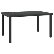 Vrtni stol crni 140 x 90 x 74 cm od aluminija i WPC-a