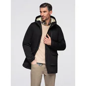Ombre Warmed quilted mens jacket with raglan sleeves - extinguished purple