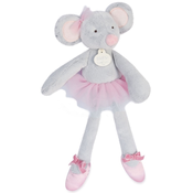 Doudou Plišasta igrača miška siva balerina 30 cm