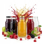 shumee 5x steklenica za sok KUBUŚ 330 ml + pokrovček