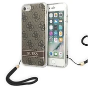 Guess Ovitek za iPhone SE 2022 z vzorcem 4G, rjav