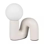 Slonokoščena keramična namizna svetilka (višina 21,5 cm) Quinn – Reality