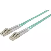 Intellinet Network Solutions Fiber Optic Patch Kabel, Duplex, Multimode, LC/LC, 50/125 µm, OM3, 3.0 m (10.0 ft.), aqua (750066)